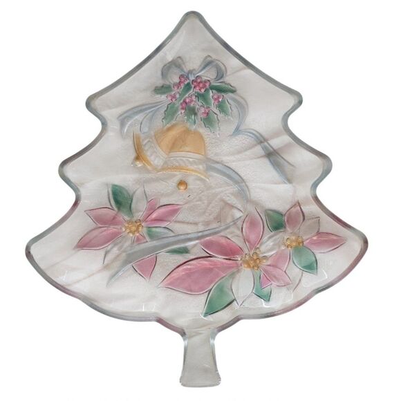 Savoir Vivre Holiday Japan Christmas Shaped Tree Server Cookie Candy Dish Decor - Picture 1 of 5